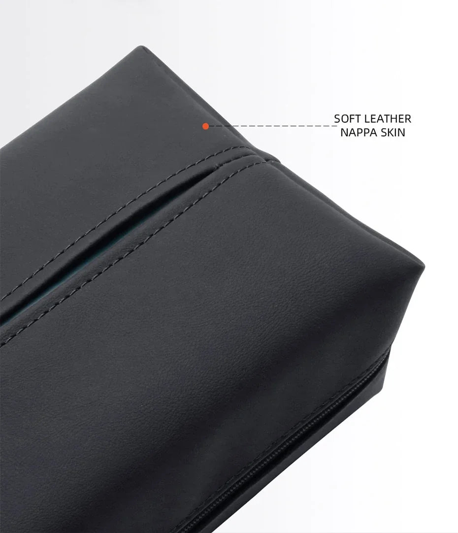CowLost | paper-towel-holders-product_id-nappa-leather-car-tissue-box-holder-hanging-on-sun-visor-or-seat-back-organizer |15