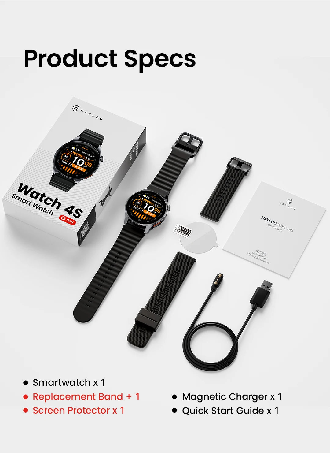 CowLost | haylou-watch-4s-gps-smartwatch-1-43-hd-amoled-display |25