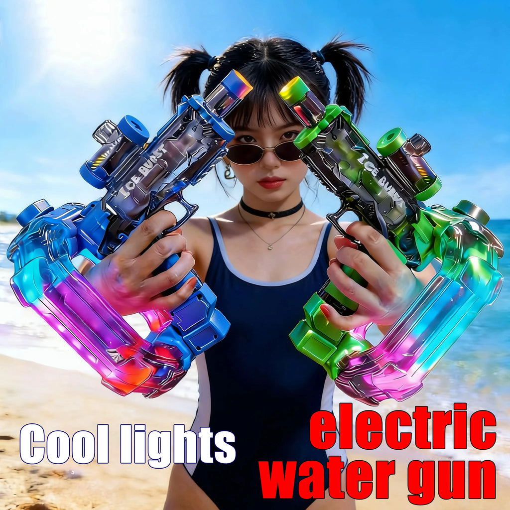 Ring-Shaped Electric Water Gun with Lights and Sound – Kids Summer Toy Gift