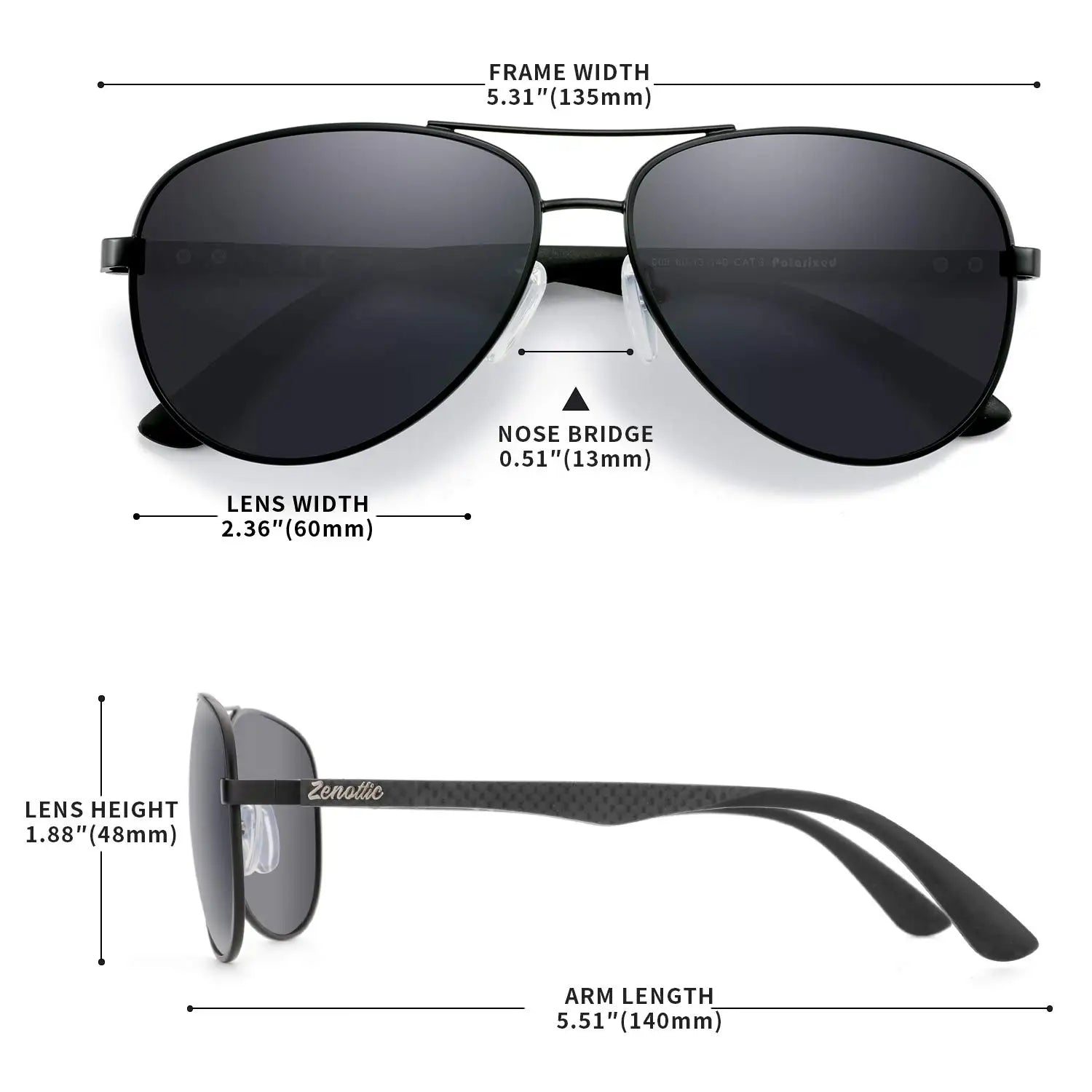 CowLost | zenottic-hot-sale-carbon-fiber-polarized-sunglasses-pilot-shade-for-men |5