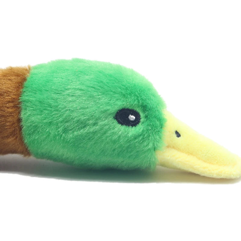 CowLost | dog-kennel-run-accessories-plush-duck-squeaky-dog-chew-toy |10