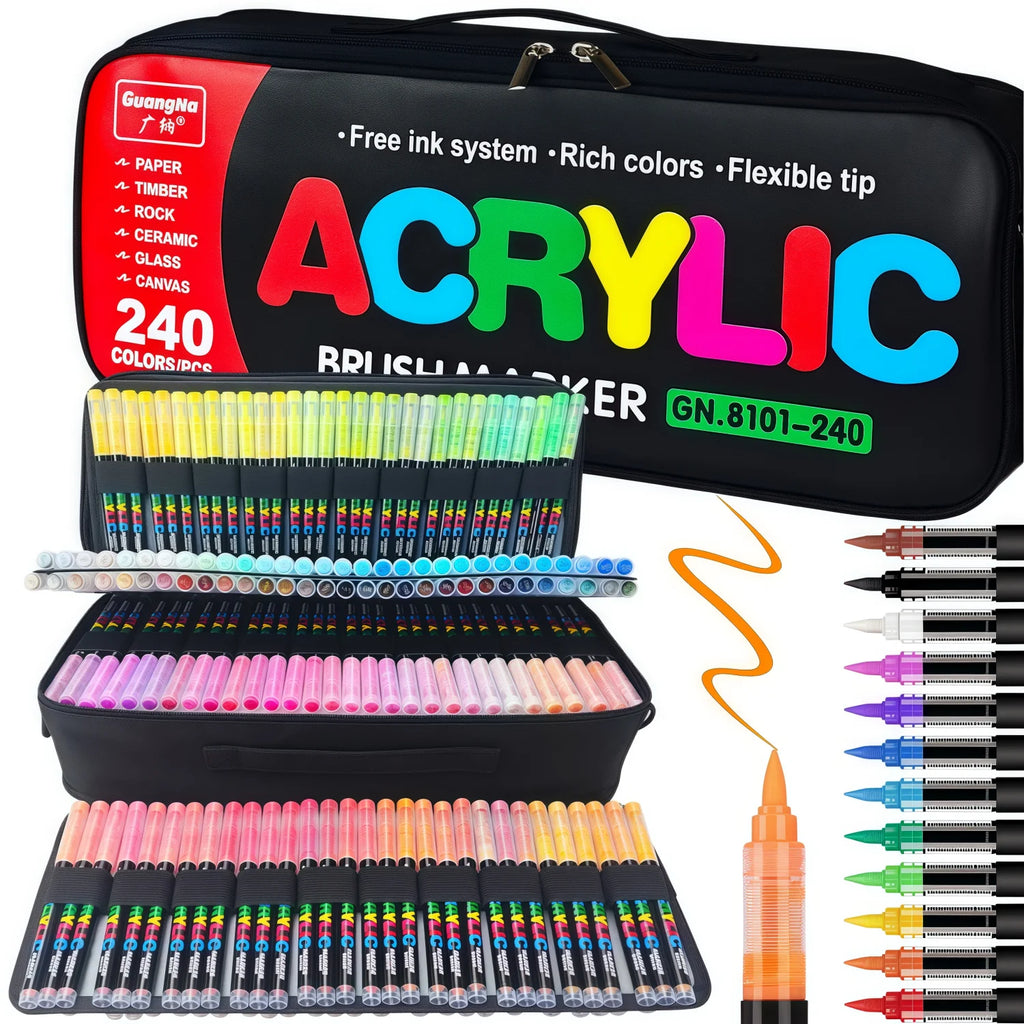 CowLost | markers-product_id-acrylic-paint-soft-brush-markers-set-for-wood-stone-canvas |1
