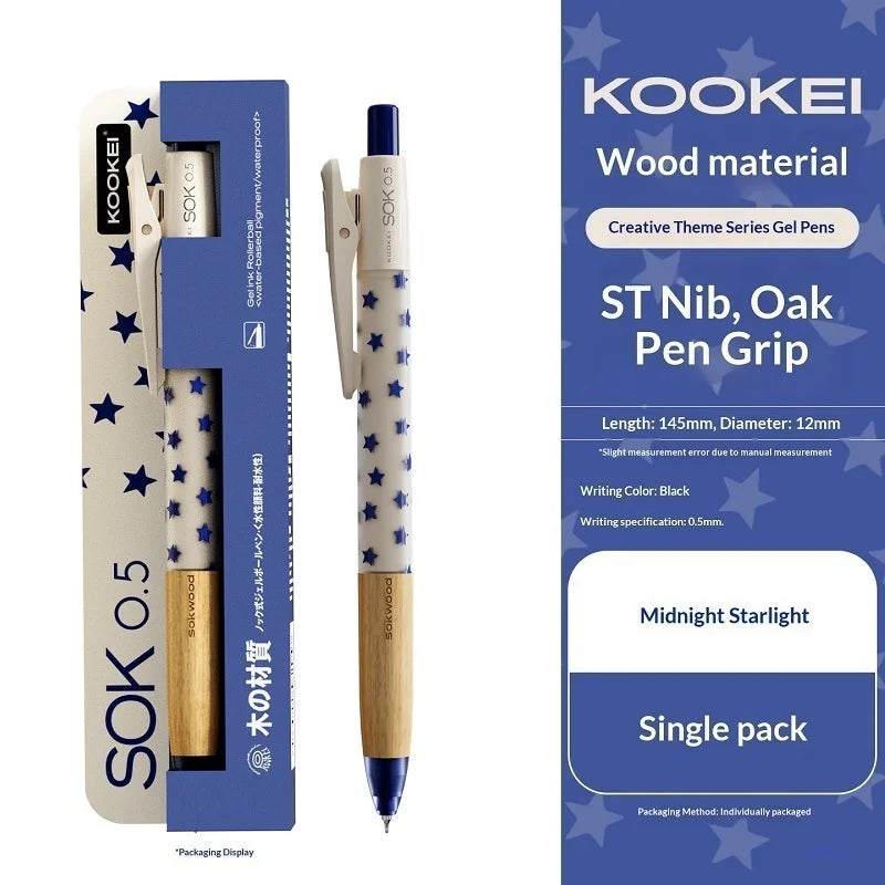 CowLost | product_id-kookei-gel-pen-with-oak-wood-handle-smooth-0-5mm-st-nib-fast-dry-ink-polka-dot-design-for-students-professionals |14