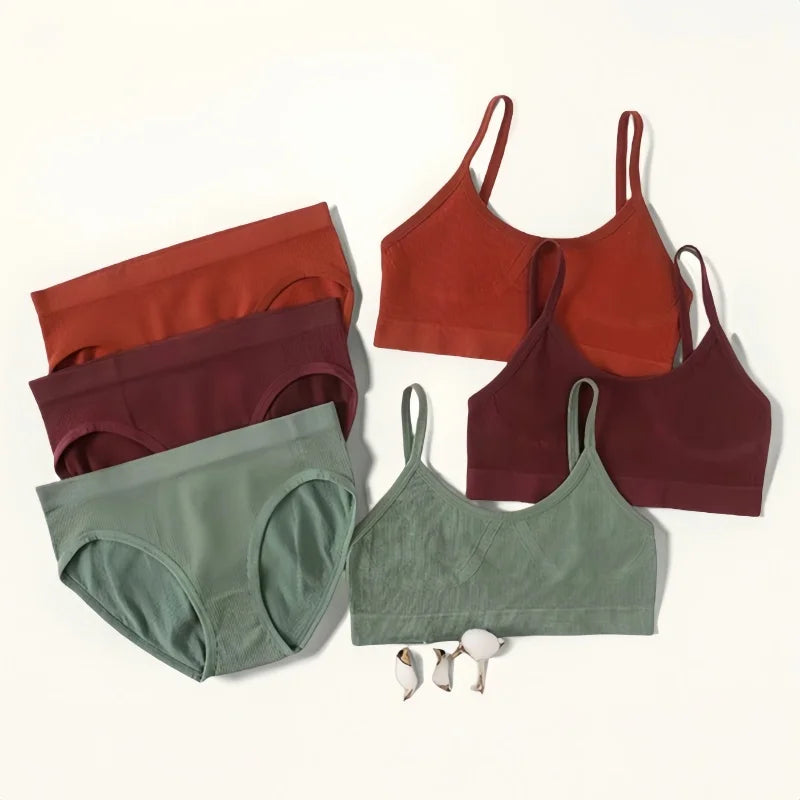 CowLost | product_id-seamless-women-s-push-up-bra-brief-set-with-u-back-crop-top-lingerie |1