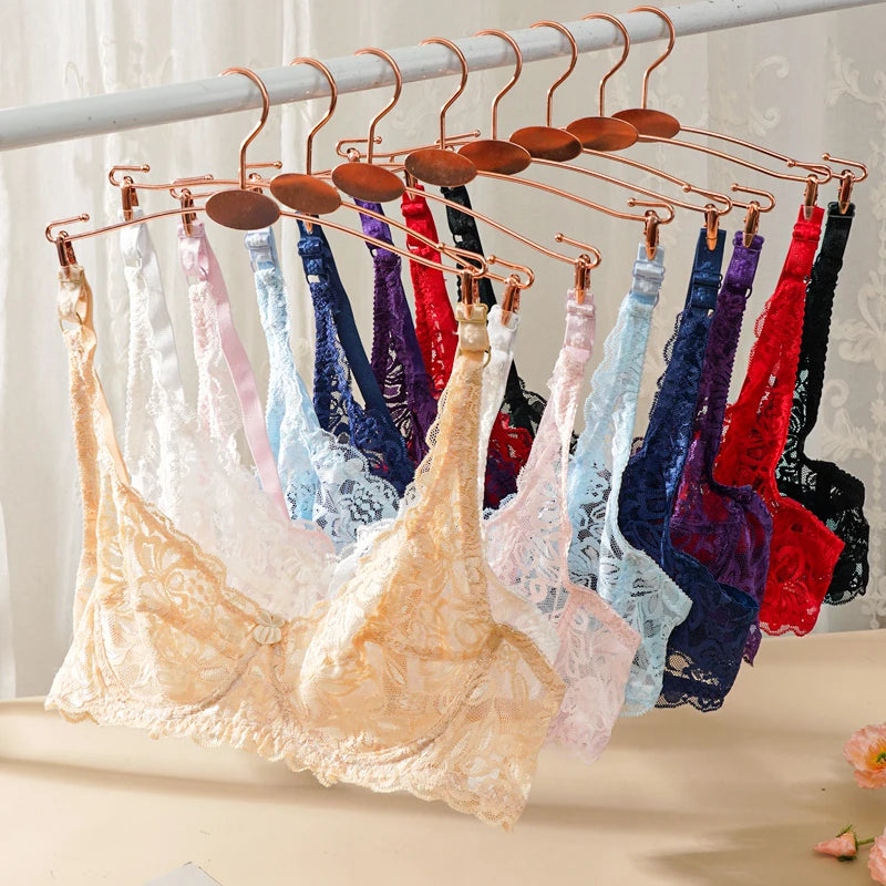 CowLost | sexy-push-up-hollow-out-lace-bras-women-mesh-transparent-lingerie |1