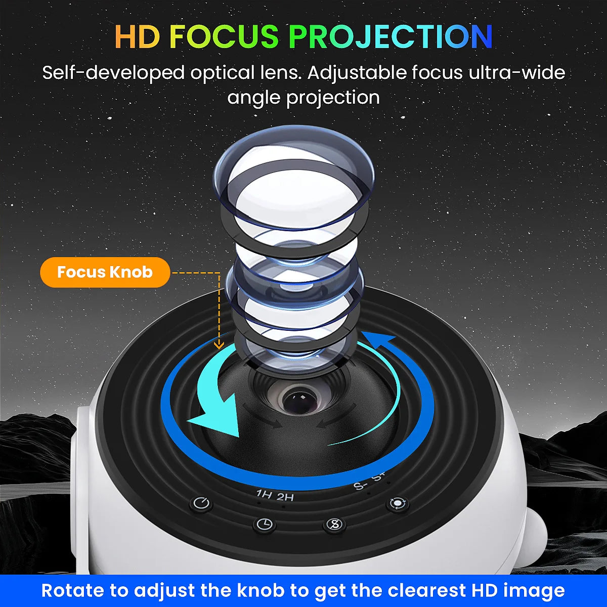 13-in-1 Starry Sky 4K HD Galaxy Planetarium Projector with Timer and Nebula Night Light