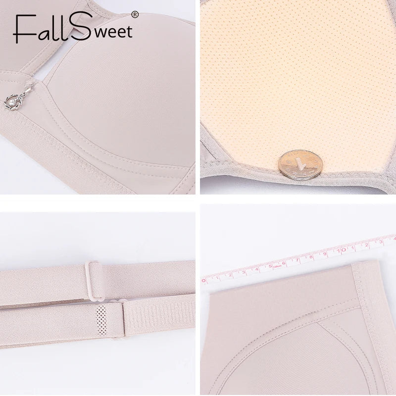 CowLost | product_id-fallsweet-seamless-wireless-plus-size-push-up-bra-with-pendant-breathable-no-pad-brassiere-for-women |3