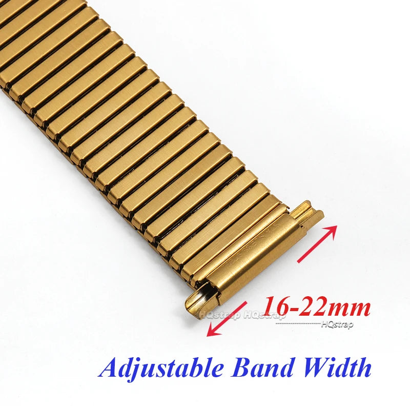 CowLost | bracelets-product_id-16-22mm-stainless-steel-elastic-expansion-watch-strap-silver-gold-black-unisex-bracelet |5
