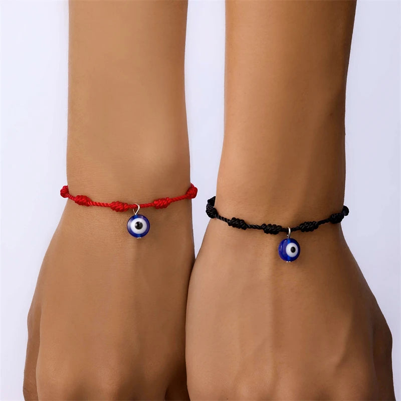CowLost | lucky-handmade-7-knots-red-string-couple-bracelet-for-women |3