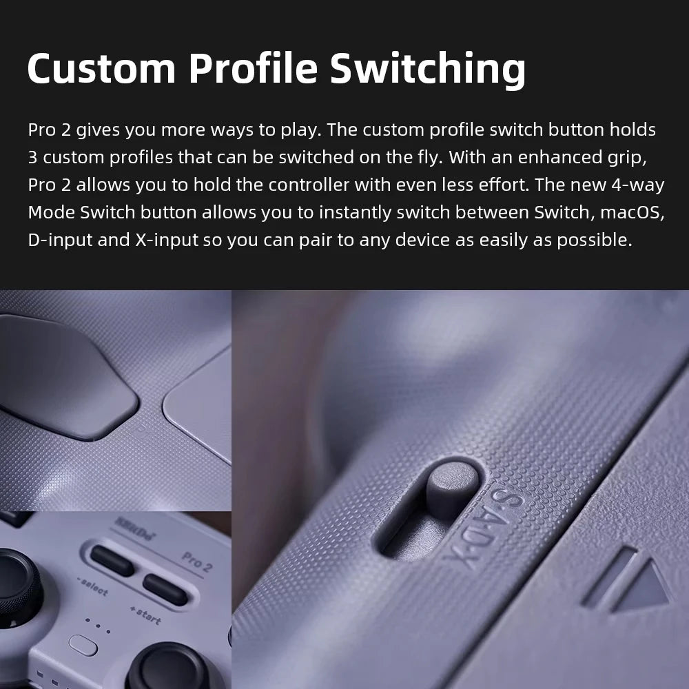 CowLost | 8bitdo-new-pro-2-bluetooth-gamepad-with-hall-effect-joystick-for-nintendo-switch-pc-macos-android-steam-deck-raspberry-pi |5