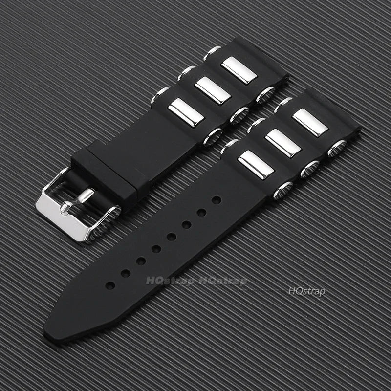 CowLost | product_id-waterproof-black-silicone-sport-watch-strap-for-seiko-smartwatch-22mm-24mm-26mm |1
