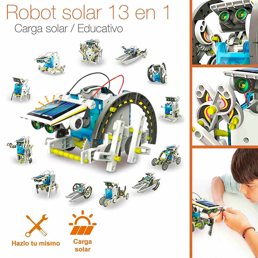 13-in-1 Solar Powered Robot Science Kit DIY Educational Building Blocks Toy for Kids
