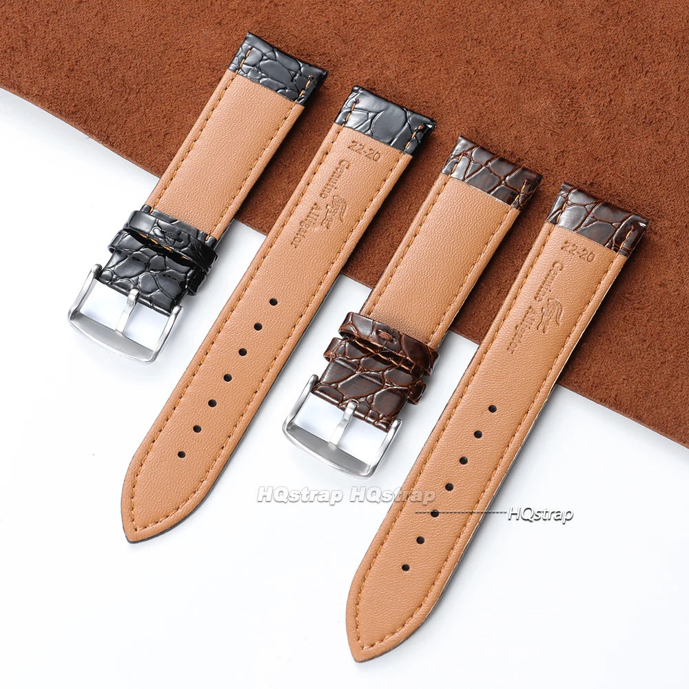 CowLost | product_id-unisex-crocodile-leather-smartwatch-strap-12-22mm-black-brown |10