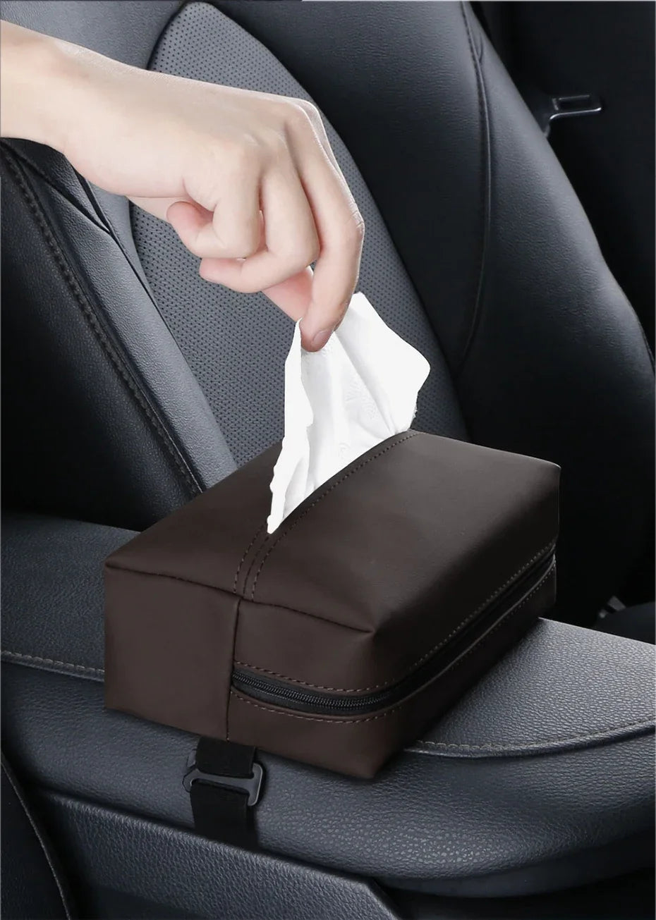 CowLost | paper-towel-holders-product_id-nappa-leather-car-tissue-box-holder-for-sun-visor-seat-back-and-armrest-organizer |16