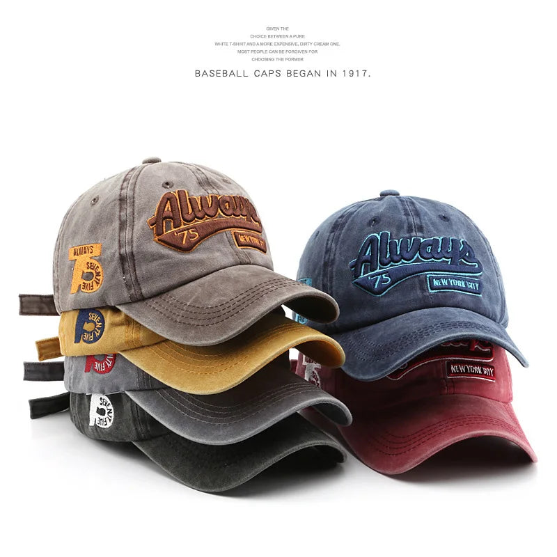 CowLost | baseball-cap-fashion-letter-embroidery-snapback-hat-vintage |1