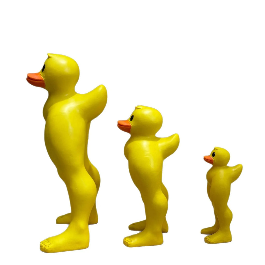 CowLost | product_id-yellow-duck-muscle-leg-ornament-s-size-funny-home-car-decor-gift |6