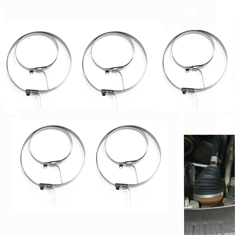 CowLost | product_id-10pcs-adjustable-stainless-steel-cv-boot-clips-universal-auto-atv-shaft-clamps-kit |12