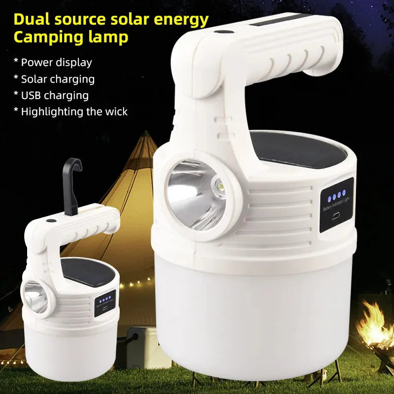CowLost | product_id-solar-rechargeable-waterproof-led-camping-flashlight-with-cob-zoom-phone-charger |7