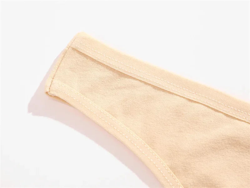 CowLost | activewear-pants-5pcs-women-cotton-solid-color-g-string-panties-set |11