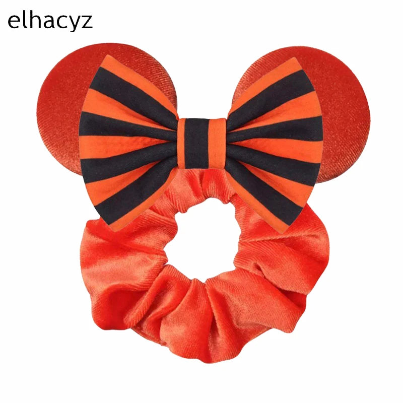 CowLost | mouse-ears-sequins-bow-women-velvet-scrunchies |40