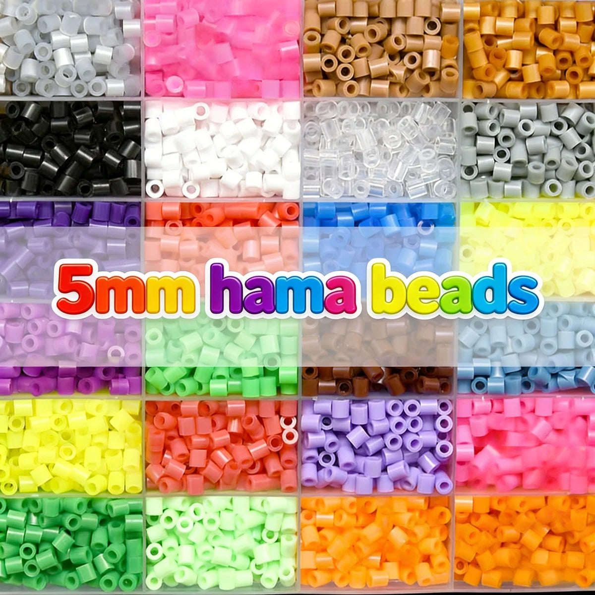 1000PCS 5MM Mixed Color Hama Beads DIY Gift Children's Toy Supplement OPP Bag
