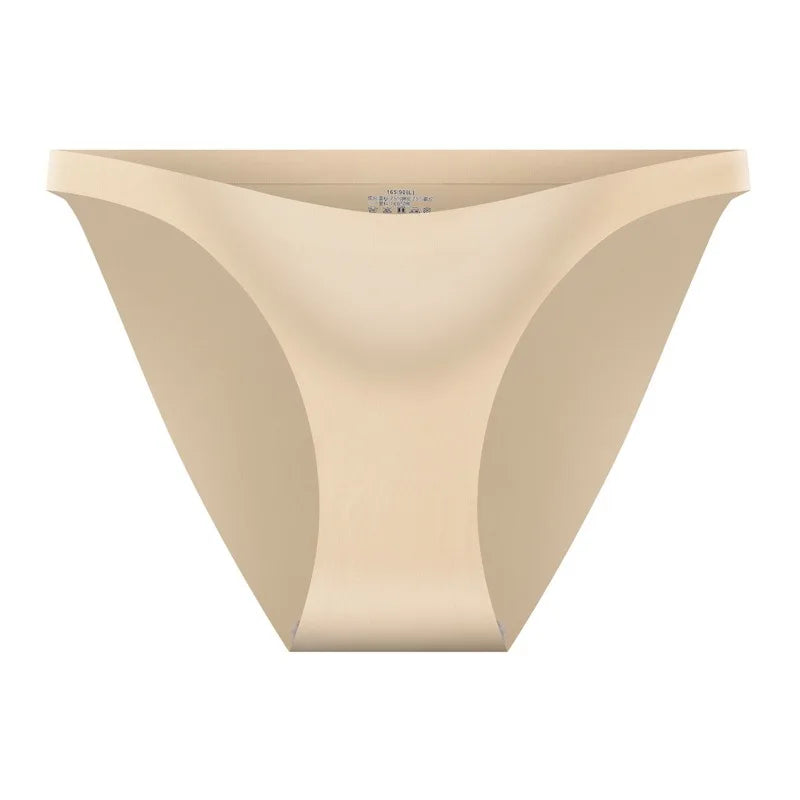 CowLost | product_id-5pcs-womens-seamless-low-waist-ultra-thin-ice-silk-briefs-solid-colors |6