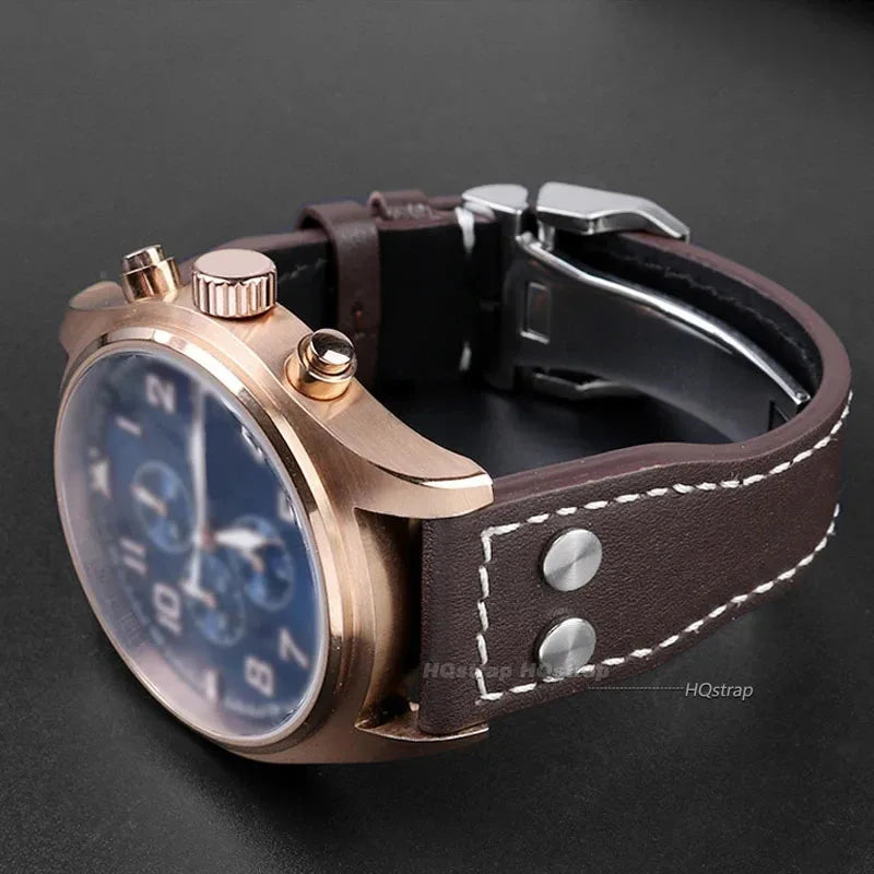 CowLost | product_id-iwc-pilot-cowhide-leather-watchband-20mm-21mm-22mm-folding-buckle-strap |4