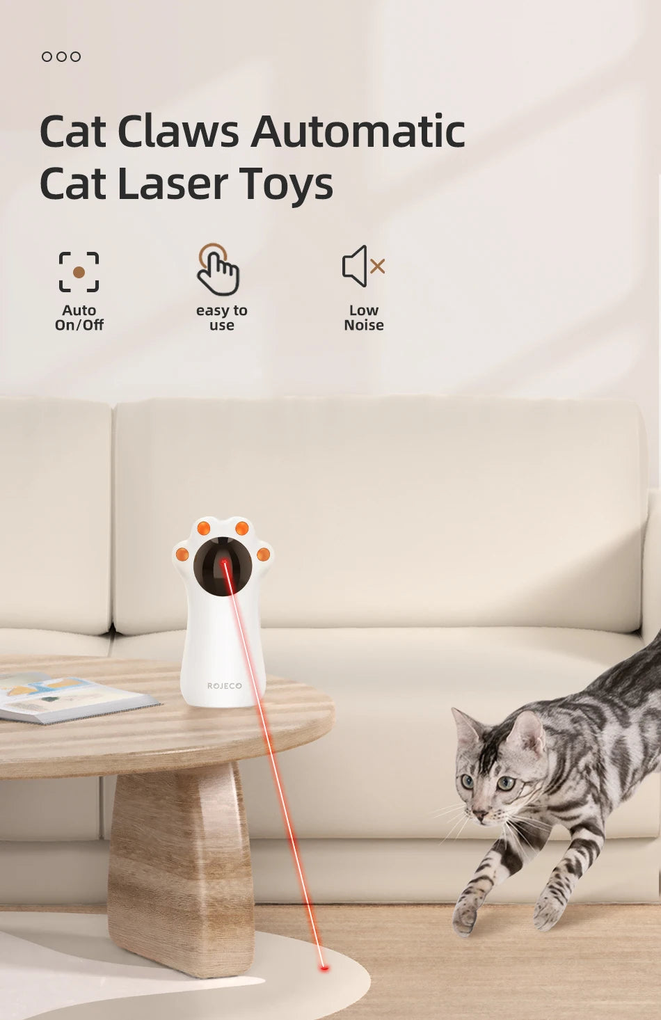 CowLost | uncategorized-rojeco-automatic-intelligent-interactive-led-laser-cat-toy-usb-rechargeable |7