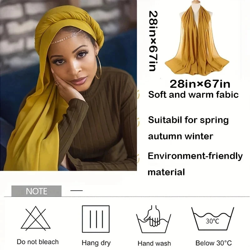 CowLost | muslim-chiffon-hijab-scarf-women-long-solid-color |12