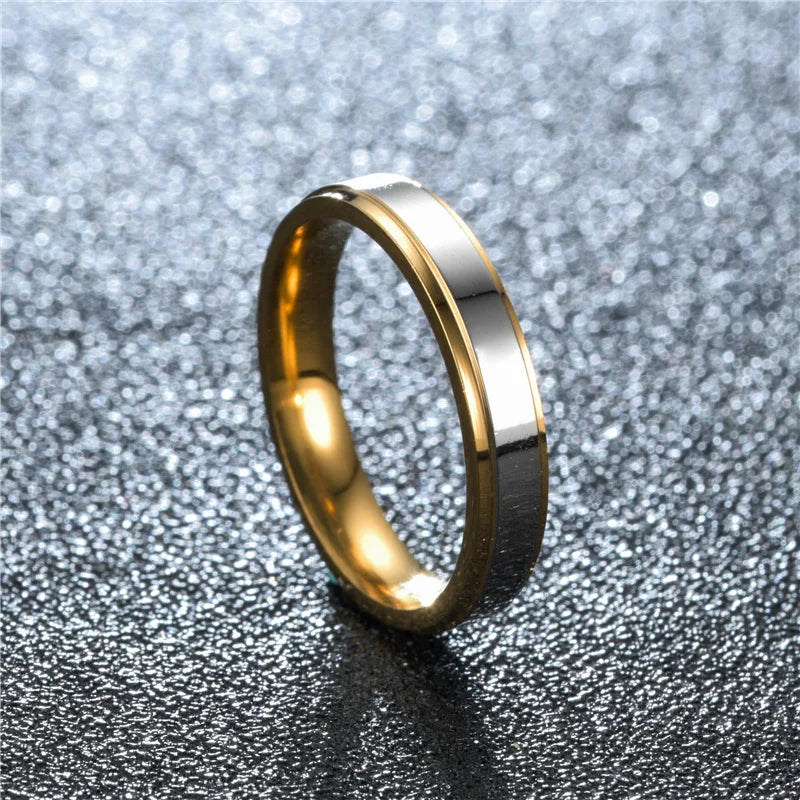 Stainless Steel Couple Rings Set Matching Wedding Bands for Men & Women Anniversary Valentine Gift Sizes 6-13