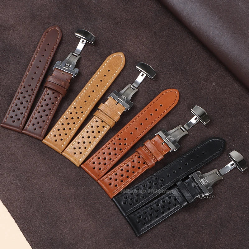 CowLost | watch-bands-product_id-genuine-cowhide-leather-watchbands-18mm-22mm-with-butterfly-buckle-wristwatch-strap |4