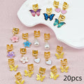 CowLost | 20pcs-butterfly-braid-clips-crystal-dreadlock-hair-accessories |7