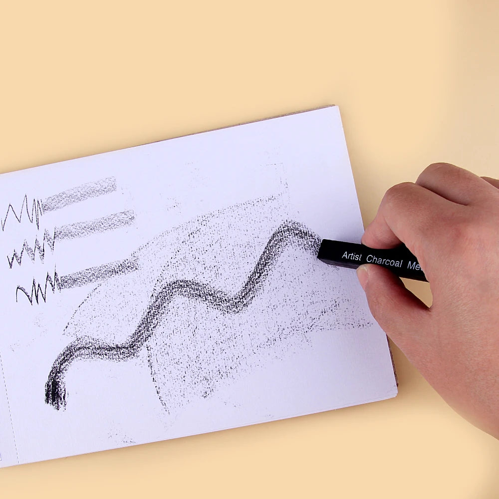 CowLost | graphite-sketch-wood-carbon-strip-set-art-student-painting-charcoal-pencil |4