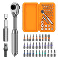 ORIA 42-in-1 Ratchet Screwdriver Socket Kit Magnetic DIY Repair Tool with Extension Rod for Home Bicycle Computer