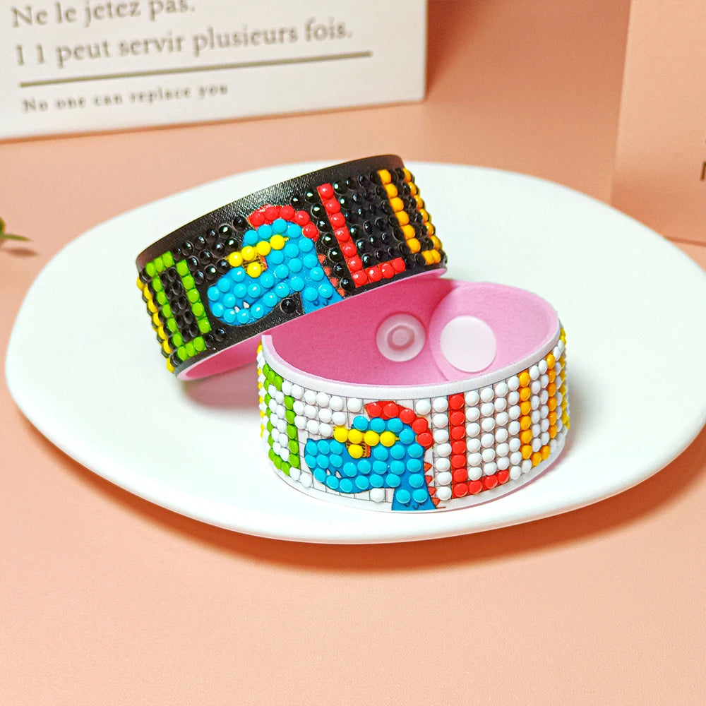 CowLost | product_id-diy-childrens-diamond-drawing-bracelet-kit-with-eva-wristband-gift |22
