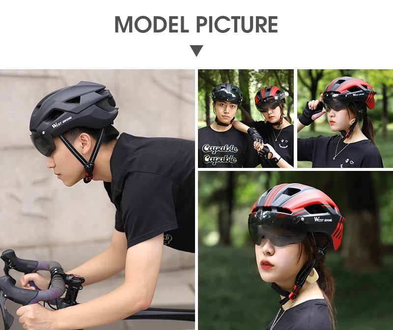 CowLost | west-biking-integrated-ultralight-bike-helmet-with-taillight-goggle-men-women-cycling-safety-hat-mtb-road-bike-motorcycle-helmet |36