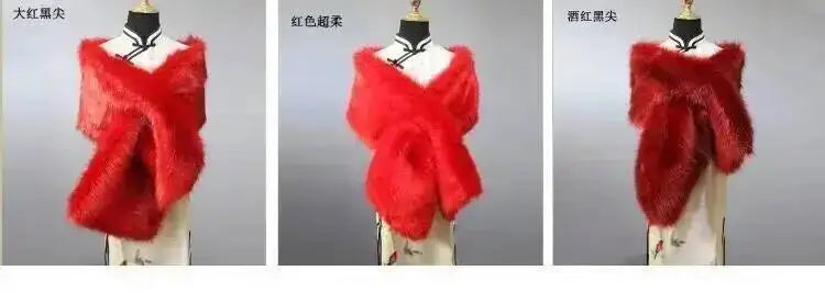 CowLost | 32-colors-165-30cm-women-luxury-warm-faux-fox-fur-shawl-winter-ladies-plush-scarf |12