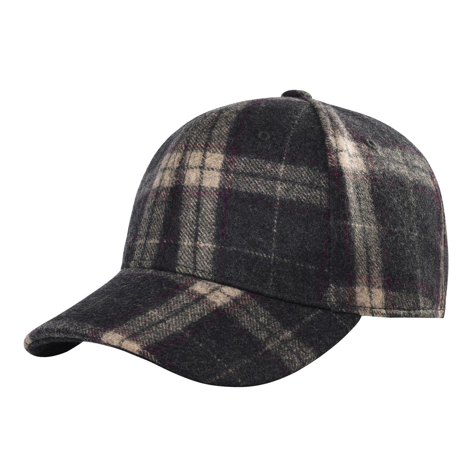 CowLost | botvela-mens-wool-tweed-baseball-cap-casual-style-soft-adjustable-unstructured-hat |18