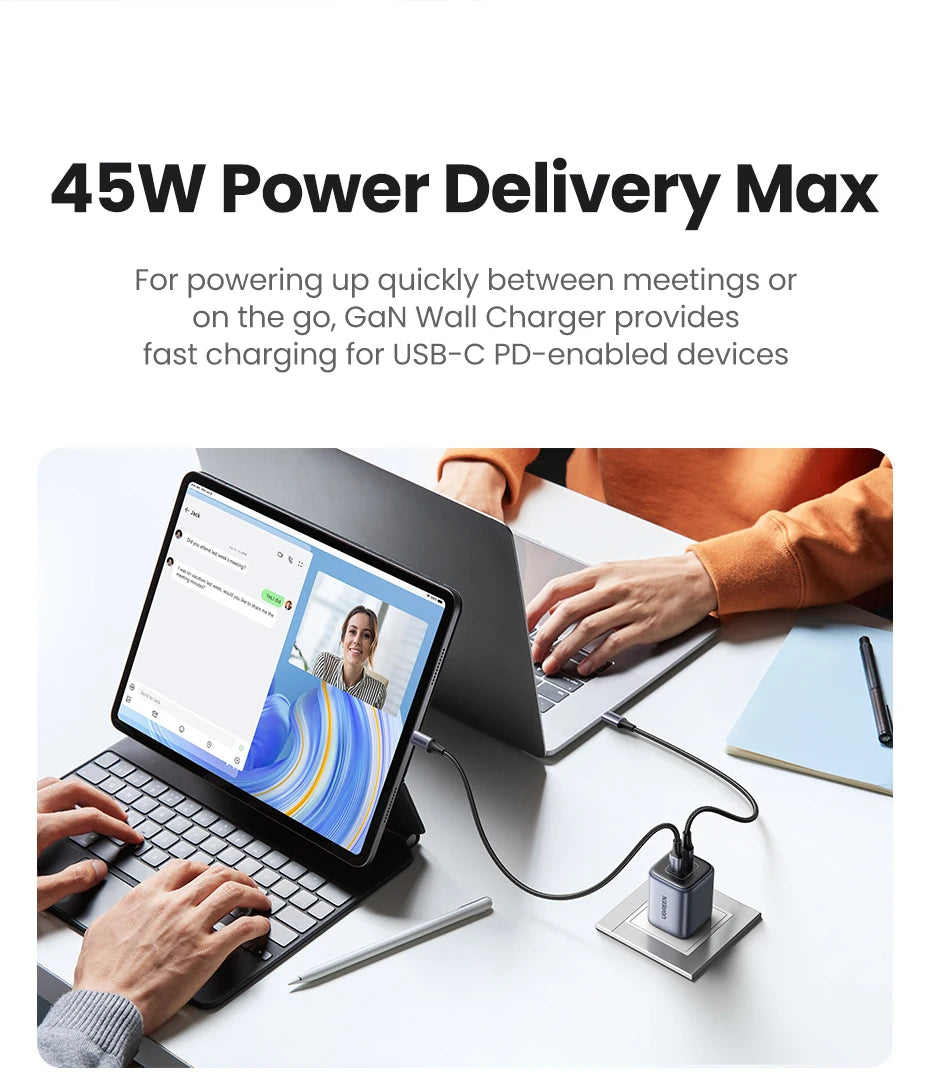 CowLost | ugreen-gan-45w-usb-charger-pd-qc-3-0-fast-charger |11