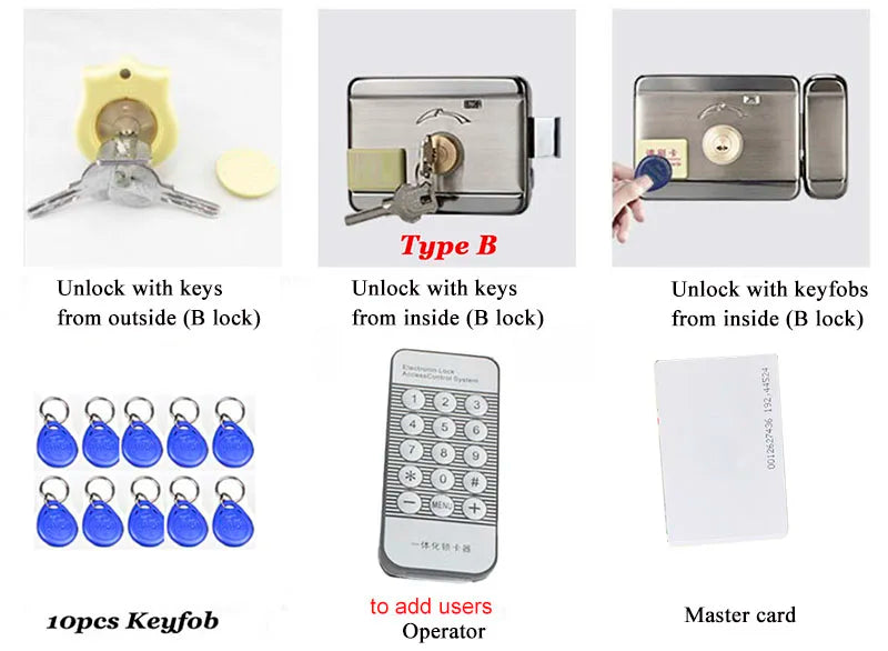 CowLost | locks-keys-product_id-12v-electric-access-control-lock-with-exit-button-and-wifi-smart-fail-secure-gate-lock |8