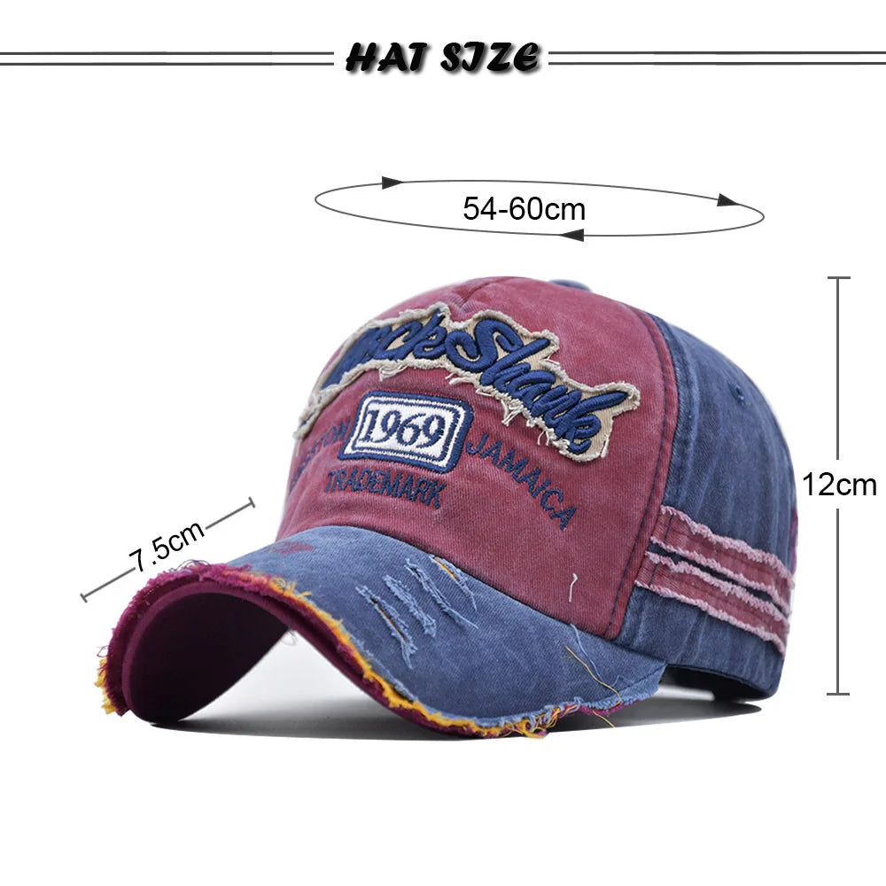 CowLost | washed-cotton-1969-embroidery-baseball-cap |9
