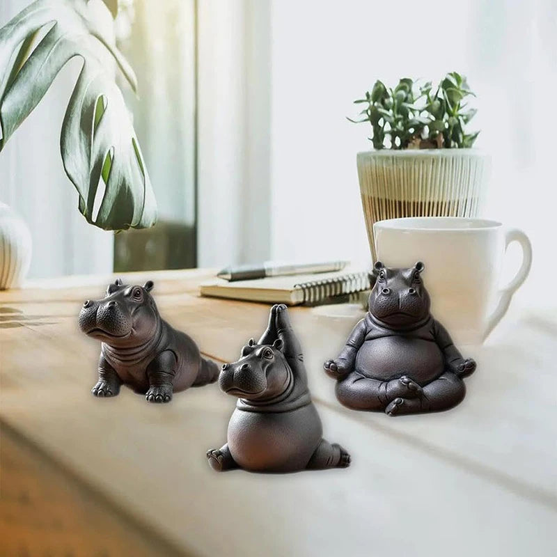 CowLost | product_id-handcrafted-resin-yoga-hippo-meditation-figurine |4