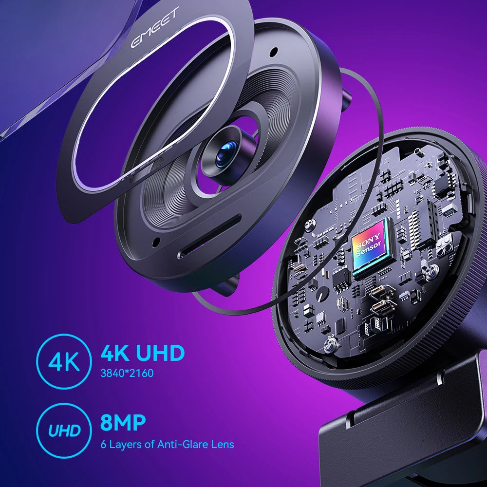 CowLost | webcam-4k-streaming-web-camera-1080p-60fps-usb-camera-emeet |4
