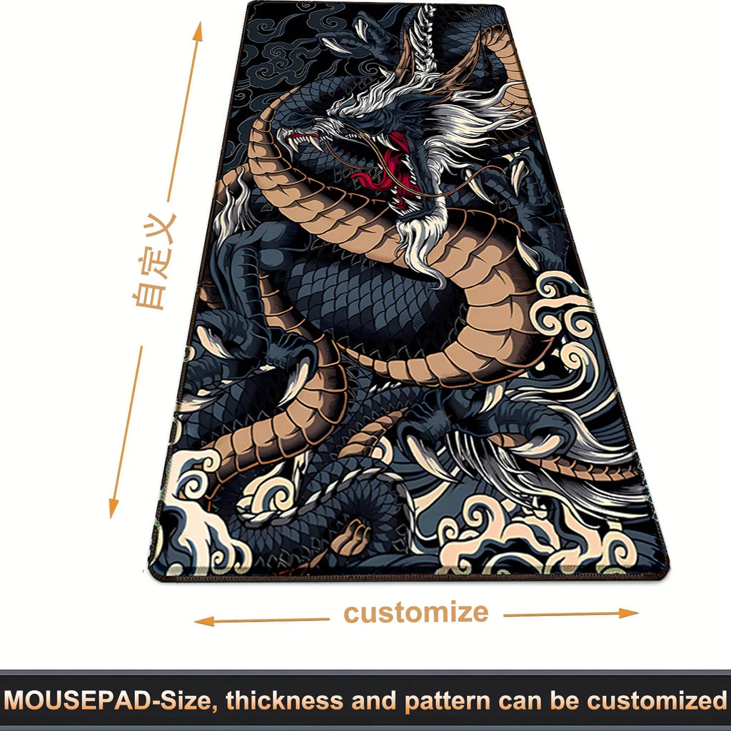 CowLost | japanese-dragon-large-gaming-mousepad |2
