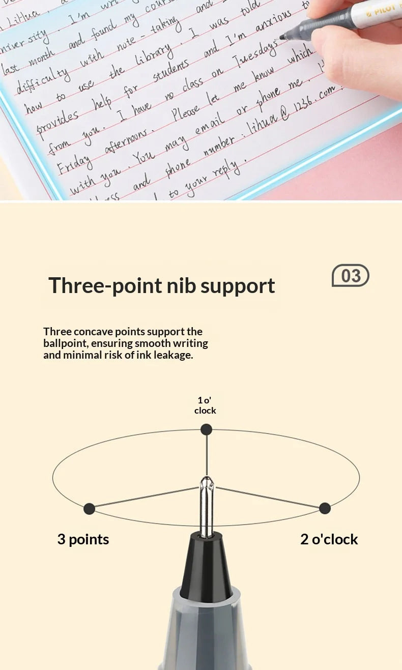 CowLost | product_id-pilot-p500-gold-series-0-5mm-gel-pen-6-colors-anti-smudge-marble-design-ideal-for-students-exams |11