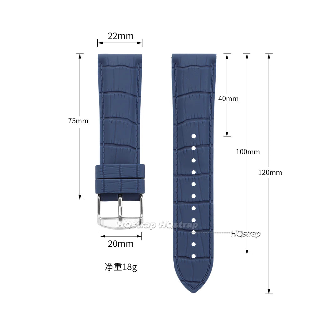 HQstrap Silicone Quick Release Watch Band 20mm 22mm Waterproof Sport Strap Universal
