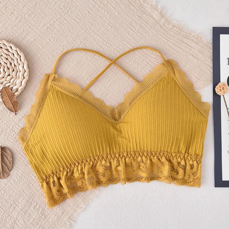 CowLost | product_id-women-s-lace-seamless-wire-free-bralette-crop-top-with-removable-pads |26
