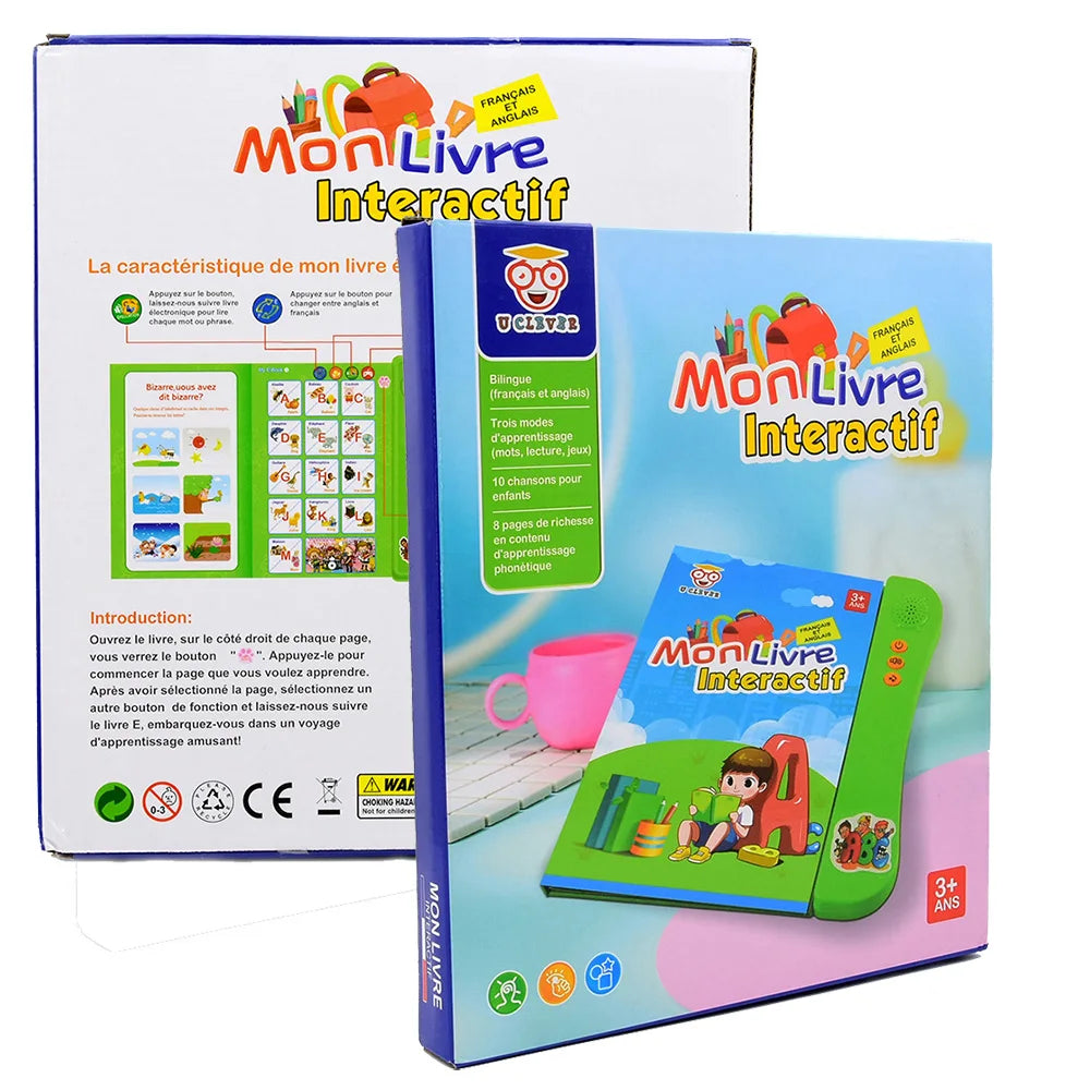 French English Bilingual Interactive Audio Book for Kids Early Learning Educational Toy