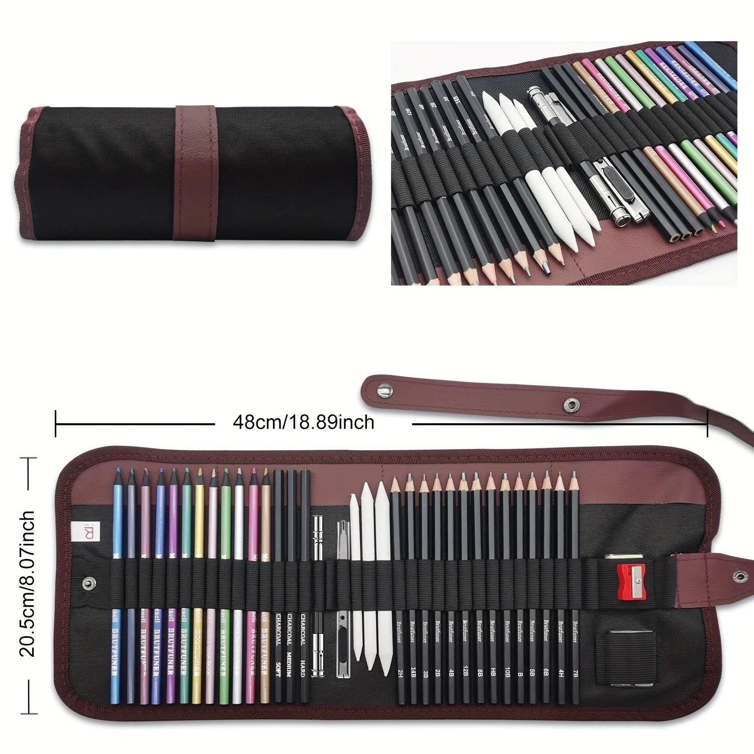 CowLost | standard-erasers-product_id-29pcs-portable-drawing-and-sketching-pencil-set-with-charcoal-sharpener-and-eraser |16