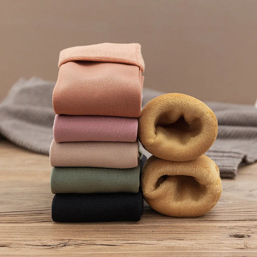 CowLost | sporting-goods-1-pair-womens-thick-winter-elastic-socks-solid-color |2